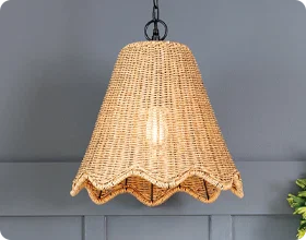 Summer 1 Light 16 inch Natural Outdoor Pendant, Small by Regina Andrew