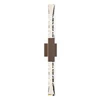 Refraction 2 Light 35.7 inch Coastal Bronze Outdoor Sconce, Large by Hubbardton Forge