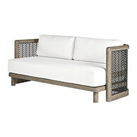 Emoto Pearl and Aged Bronze and Willow Outdoor Sofa by Arteriors