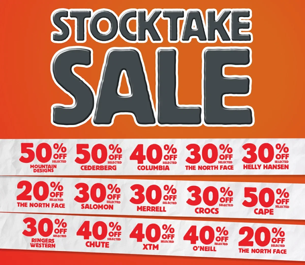 Stocktake Sale
