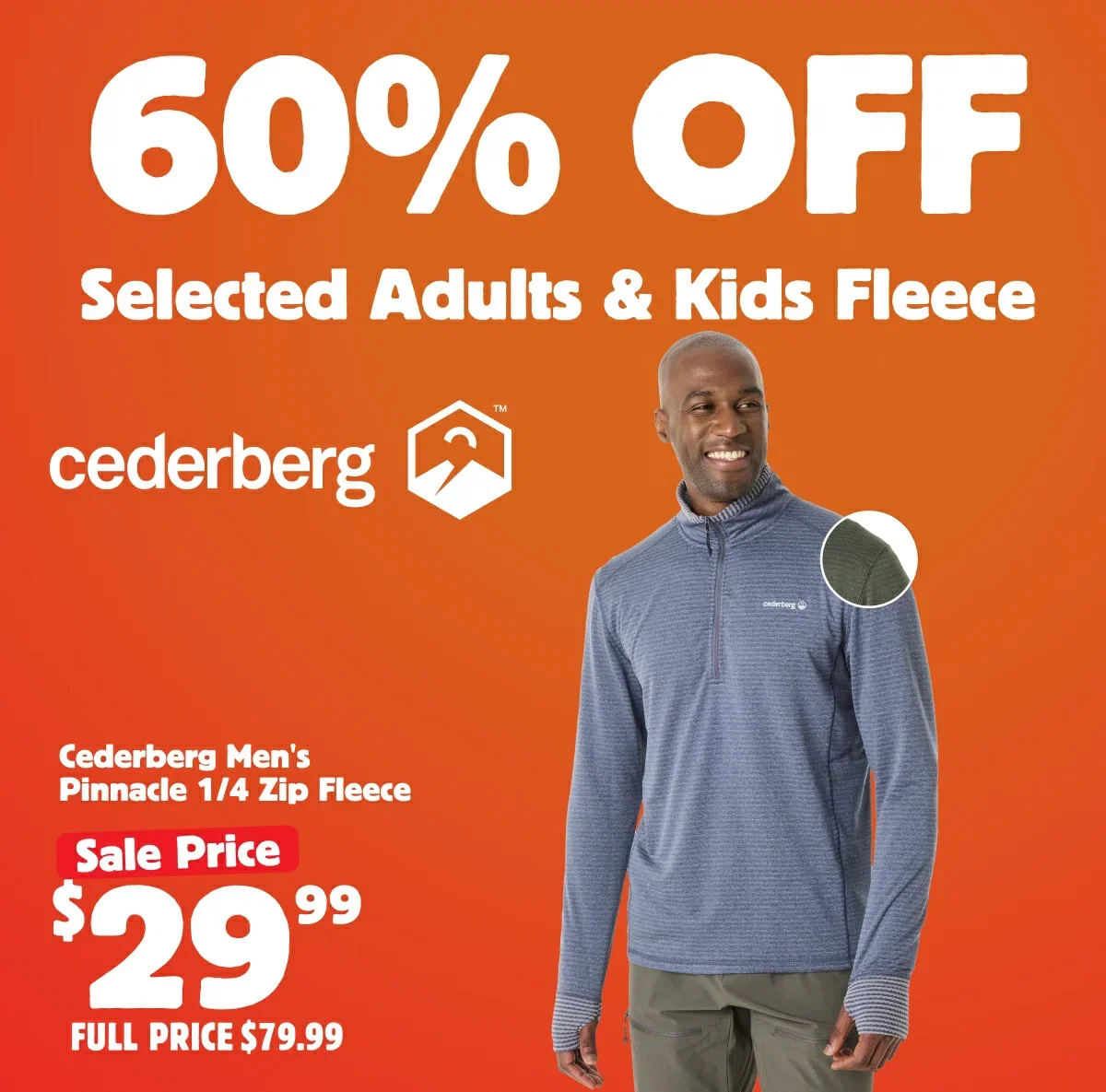 60% off Selected Adults & Kids Fleece by Cederberg