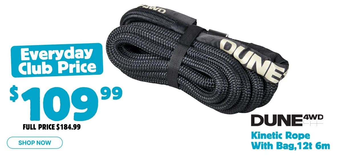 Dune 4WD Kinetic Rope with Bag, 12t 6m