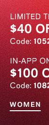 SEMI-ANNUAL SALE! $40 Off $120 | $75 Off $200 with Code: 1052 | App Only: $100 Off $250, Code: 1082
