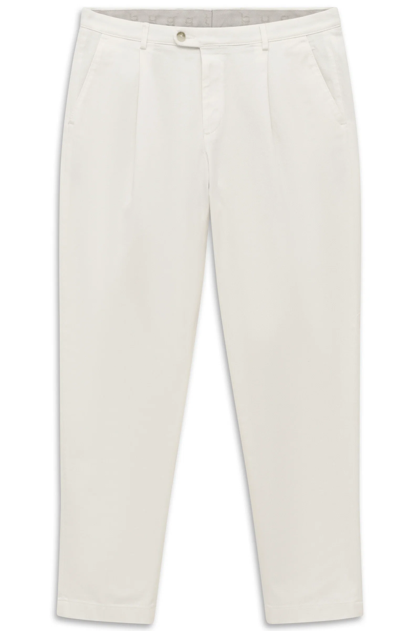 Image of Modern Fit Bundfaltenhose mit Bundverlängerung und französischen Taschen in ecru
