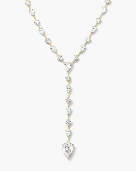 She's Arrived Lariat Tennis Necklace