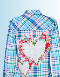 Mix It Up Check And Applique Shirt - Half Price Now £25