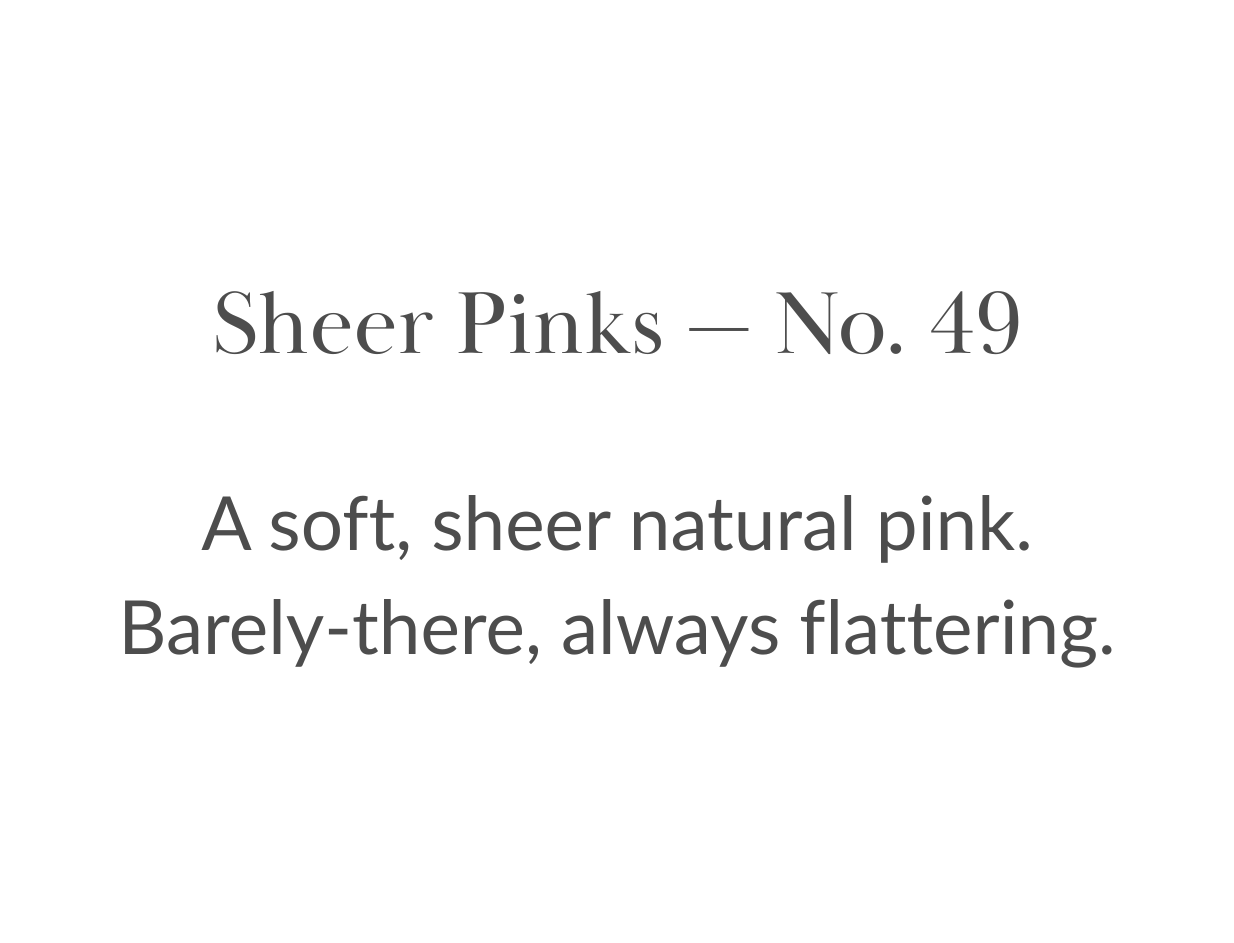 sheer pink non-toxic nail polish on hand
