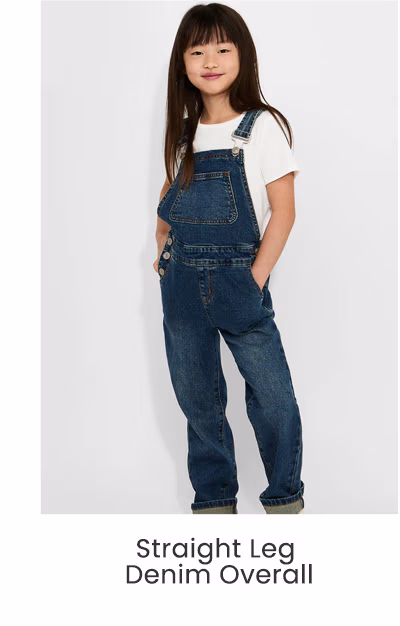 Straight Leg Denim Overall