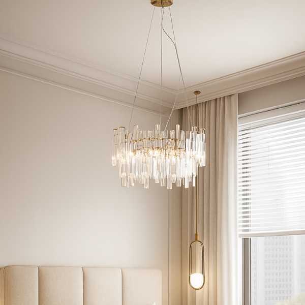 Image of Onega 3 Light Antique Brass & Glass Pendant Ceiling Light