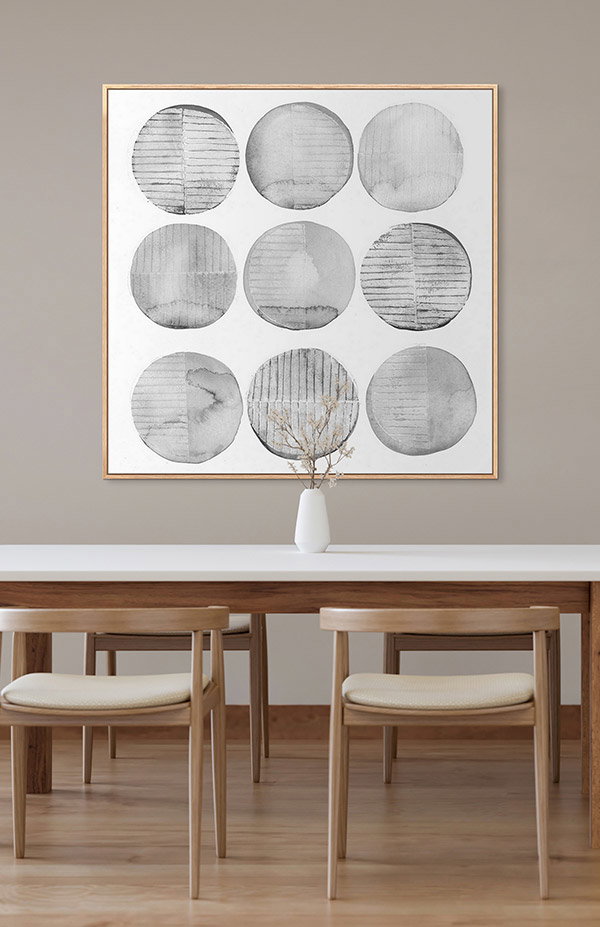 Match the vibe of your dining room with peaceful Scandi art
