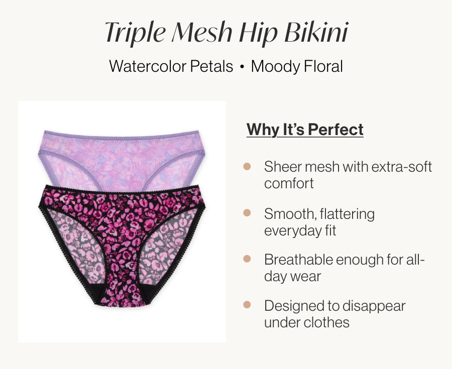 Triple mesh bikini