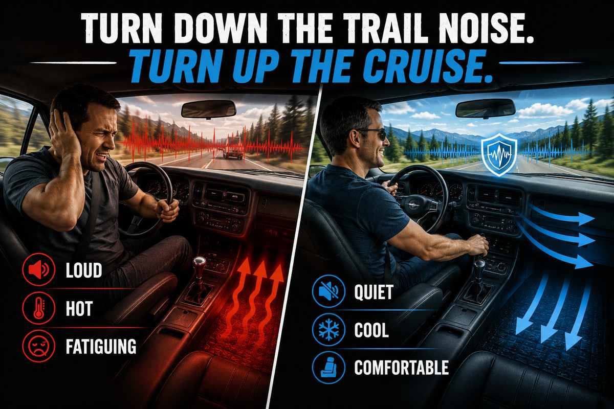 Turn down road noise and heat with X-MAT sound and thermal insulation for a quieter, cooler drive.