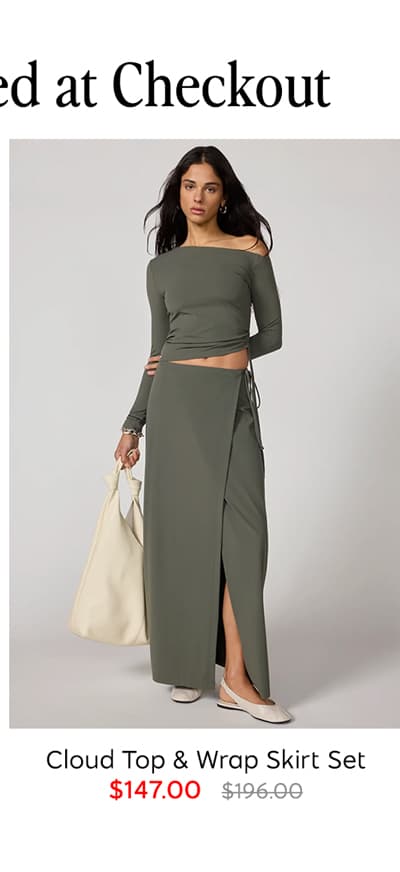 Cloud Top & Wrap Skirt Set