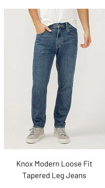 Knox Modern Loose Fit Tapered Leg Jeans