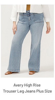 Avery High Rise Trouser Leg Jeans Plus Size