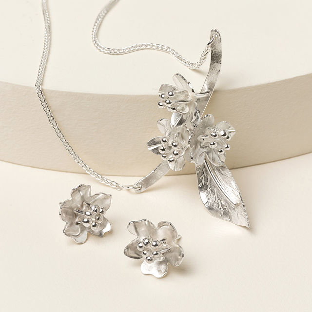 Sterling Silver State Flower Jewelry