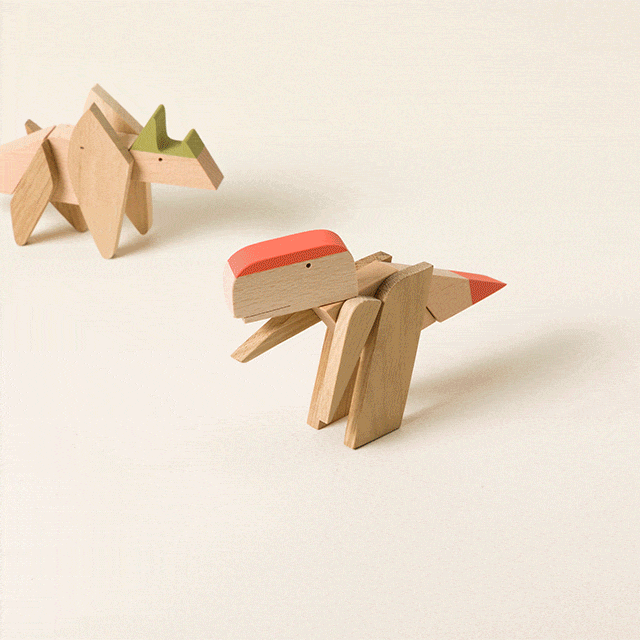 Magnetic Wooden Desktop Dino Fidget