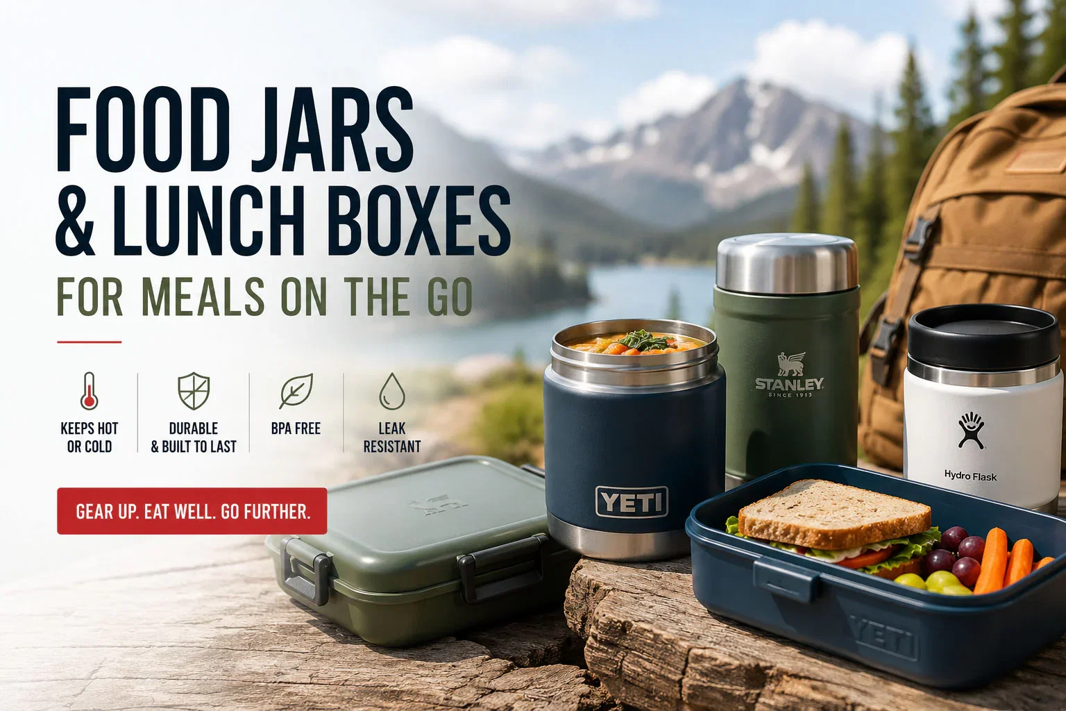 Food jars and lunch boxes for meals on the go
