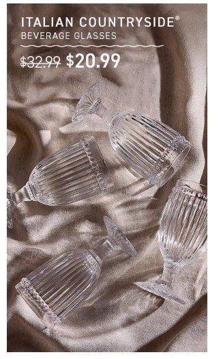 Italian Countryside Beverage Glasses: NOW $20.99