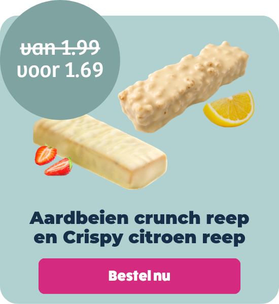Aardbeien crunch en crispy citroen reep