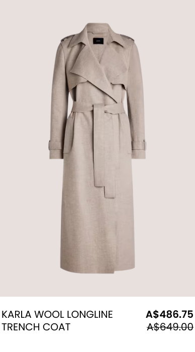 Karla Wool Longline Trench Coat