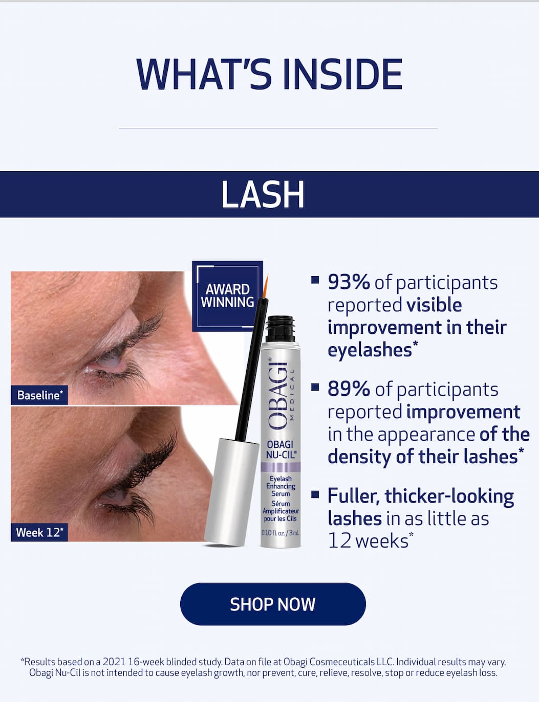 what's inside. lash. shop now