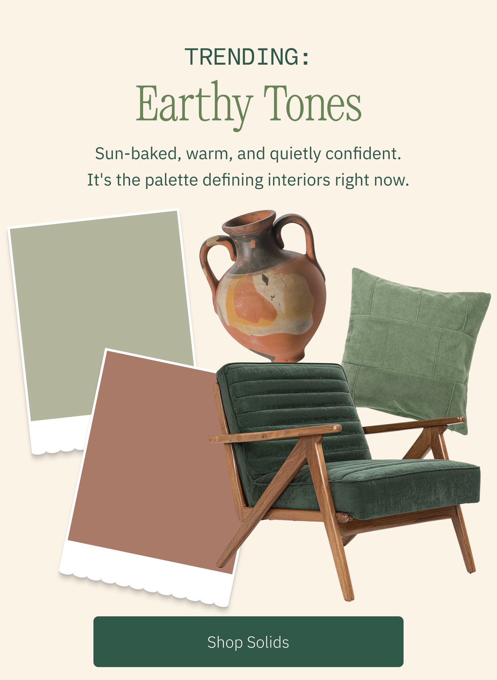 LINK Trending: Earthy Tones Sun-baked, warm, and quietly confident. It's the palette defining interiors right now. Shop Solids
