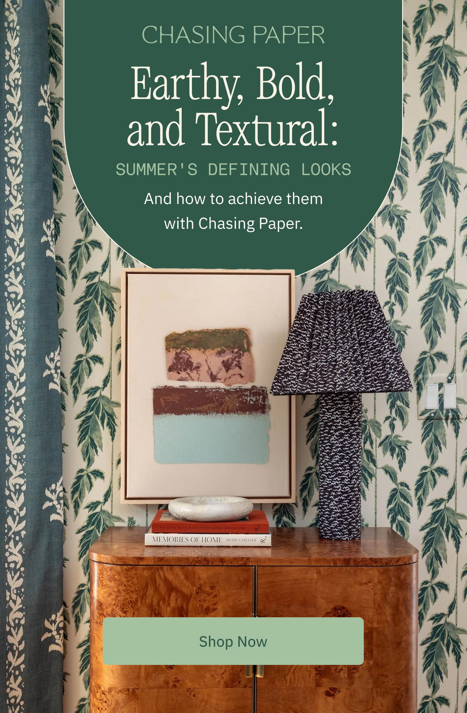 Earthy, Bold, and Textural: Summer's Defining Looks And how to achieve them with Chasing Paper. LINK Shop Now