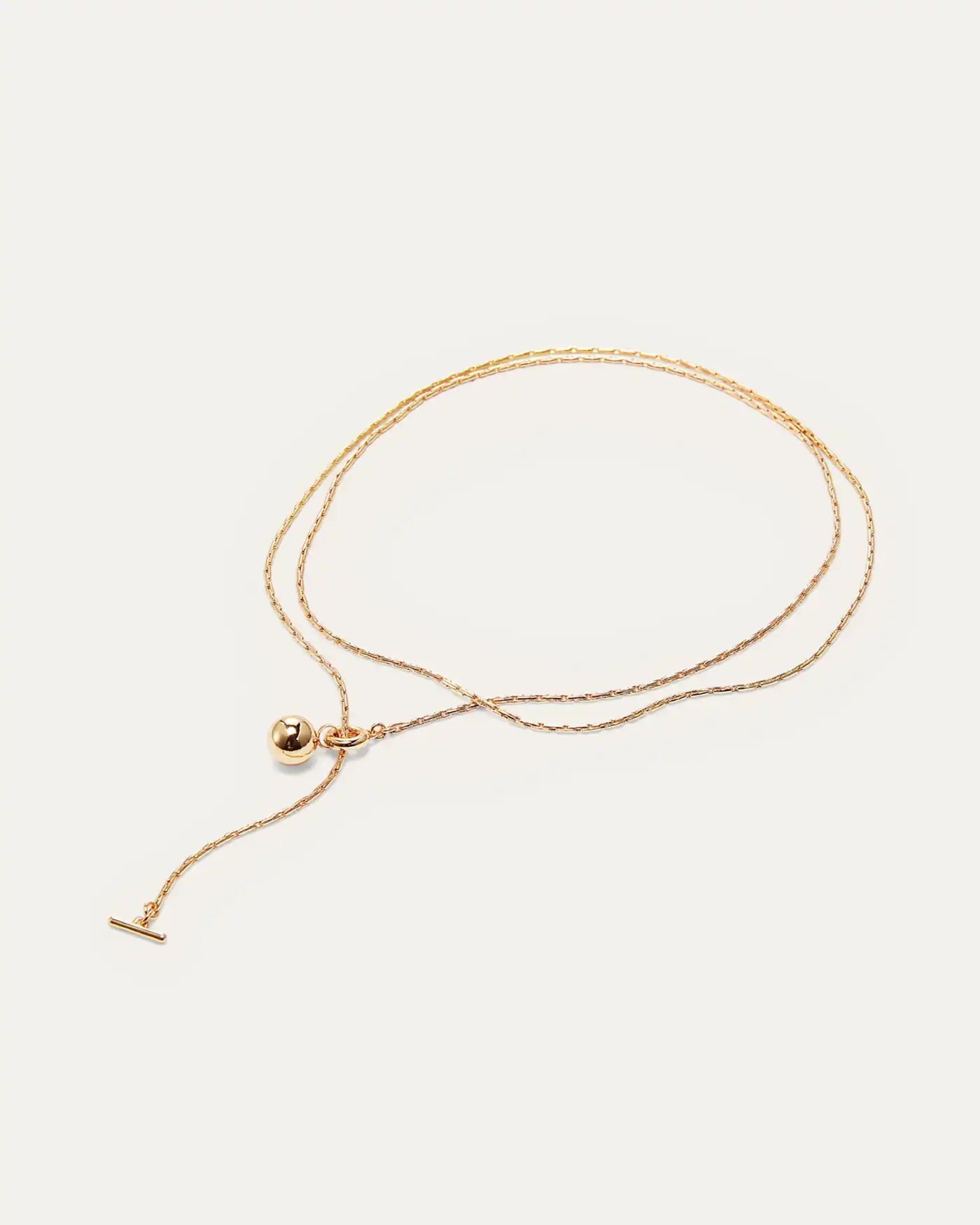 An intricate round chain with unique light-catching qualities and limitless ways to wear. This piece can be worn fully extended, double wrapped, as a ...
