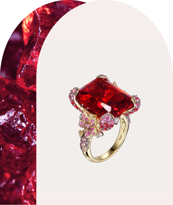 Anabela Chan Diamond & Ruby Cinderella Ring
