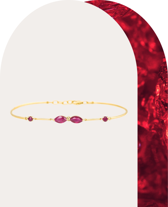 Yi Collection Ruby & 18k Gold Duo Bracelet