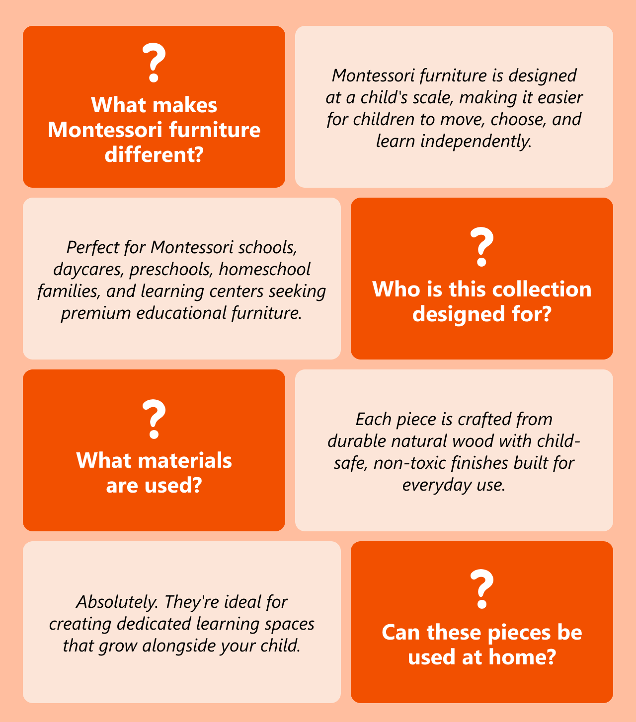 Montessori furniture