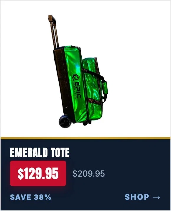 Epic 3 Ball Flash Triple Tote Emerald Green bowling bag