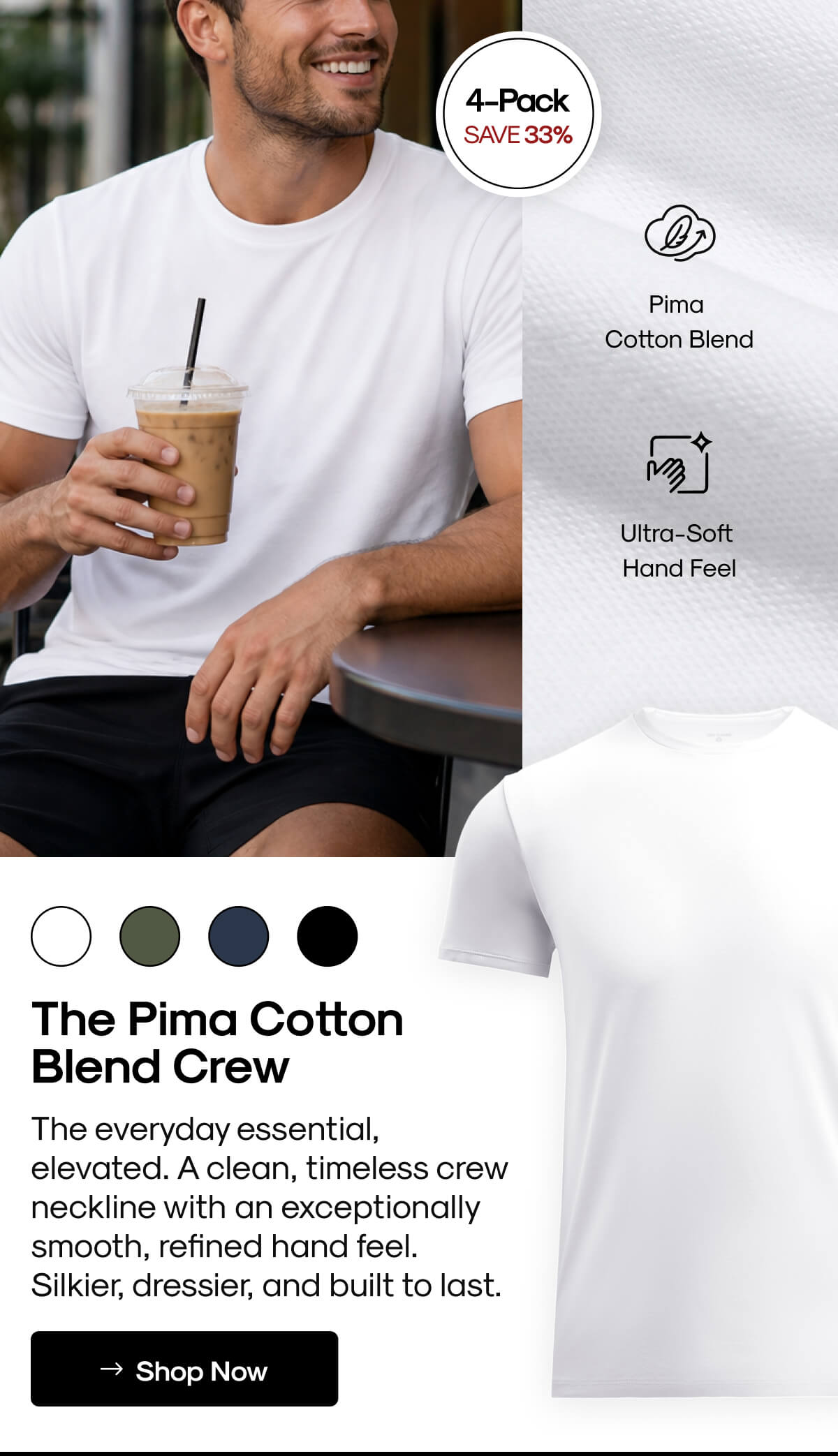The Pima Cotton Blend Crew