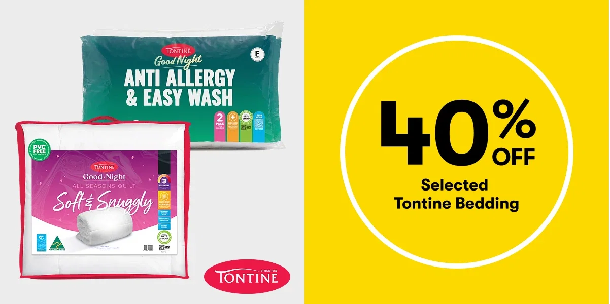 40% OFF Selected Tontine Bedding