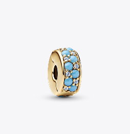 Aqua Blue Clip Charm