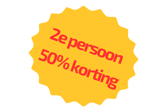Vrijdag Voordeel  2e persoon : 50% korting