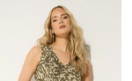 LTS Tall Brown Abstract Tie Waist Maxi Dress