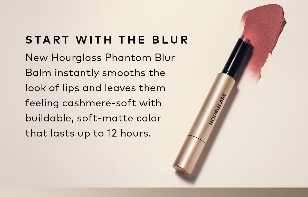 New Hourglass Phantom Blur Balm instantly smooths the look of lips and leaves them feeling cashmere-soft with buildable, soft-matte color that lasts up to 12 hours. Shop it here at Beautylish.com