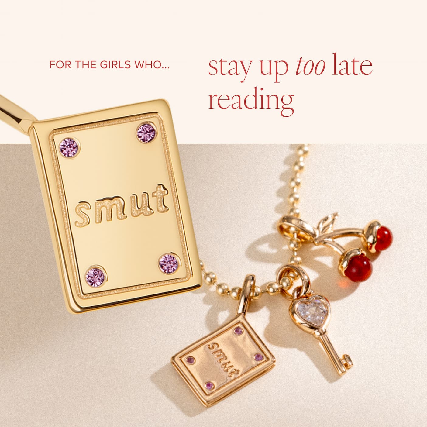 Naughty book charm