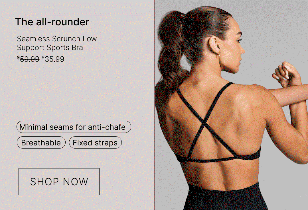 Seamless Scrunch Low Support Sports Bra