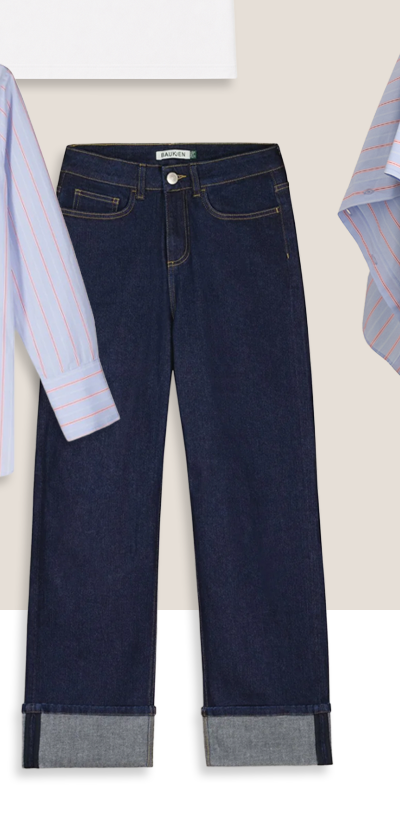 Helen Organic Cotton Stretch Turn Up Jeans
