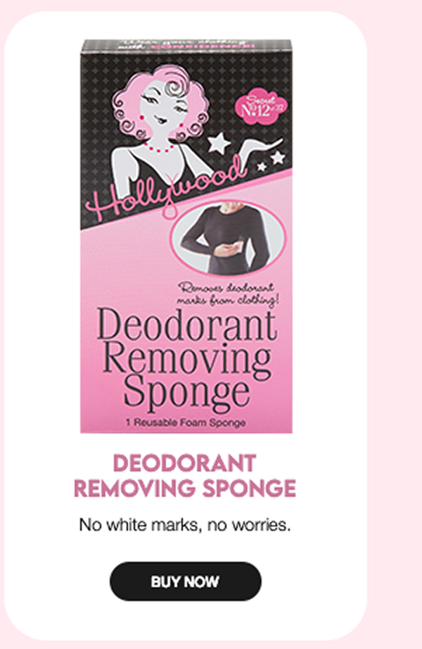 deodorant removing sponge
