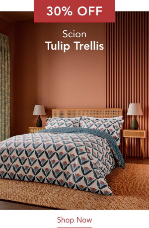 30% Off Scion Tulip Trellis Bedding in Navy