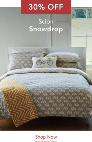 30% Off Scion Snowdrop Bedding in Parchment