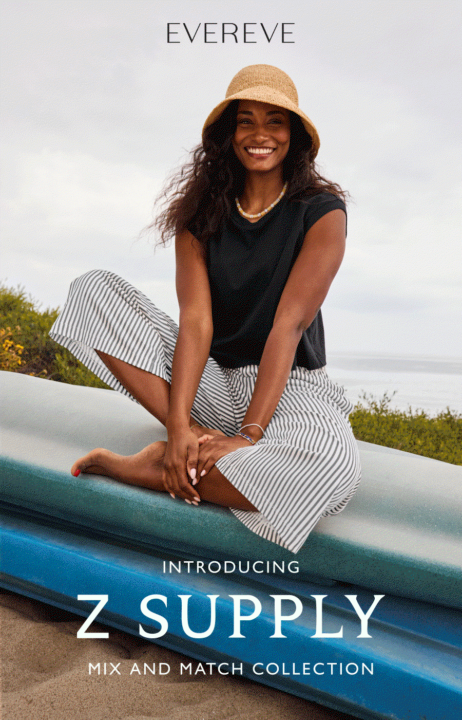 Introducing Z Supply Mix and Match Collection now at EVEREVE. Rotating images of models in fashionable mix and match pieces.