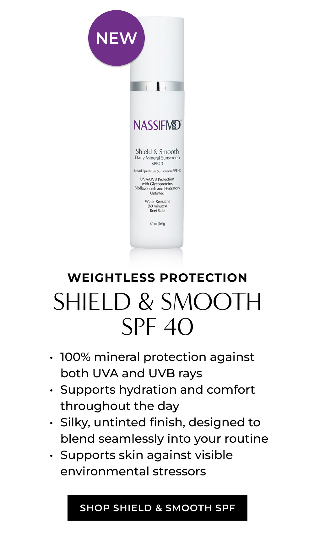 PROTECT + HYDRATE SHIELD & SMOOTH SPF 40