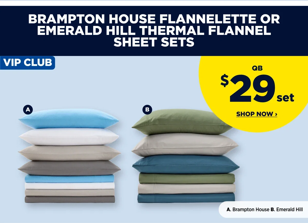 Brampton house flannelette or emerald hill thermal flannel sheet set