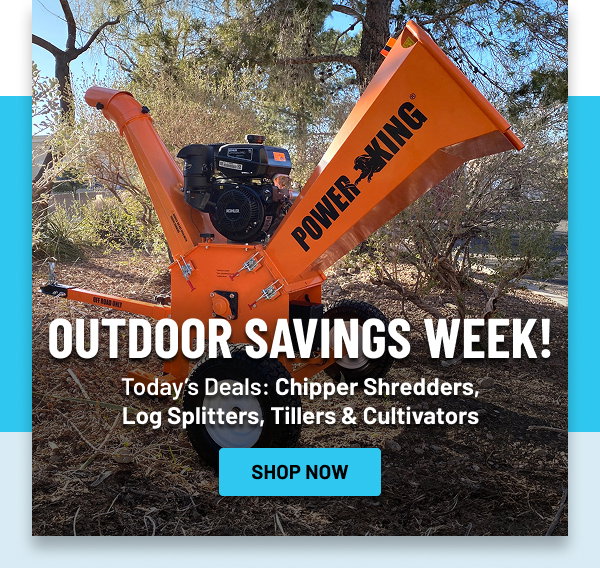 Chipper Shredders, Log Splitter, Tillers