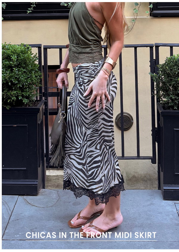 Shop Chicas in the Front Midi Skirt